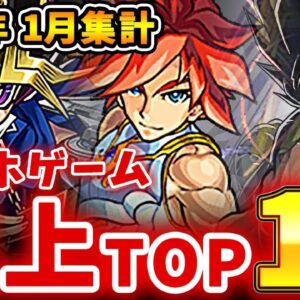 【スマホゲーム】ゲームアプリ売上ランキングベスト10！！【2020年1月集計】