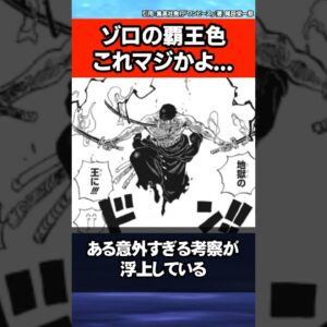 四皇No2ゾロの覇王色の覇気にとんでもない説が浮上【ワンピース】 #Shorts