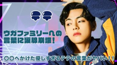 【BTS テテ】ウガファミリーの〇〇への言葉に涙腺崩壊...！テテの人を惹きつける素晴らしすぎる性格にARMY大歓喜！！