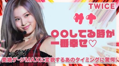 【TWICE サナ】〇〇してる時が一番幸せ♡愛嬌ゲージMAXに変貌するあのタイミングがヤバい...！！