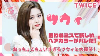 【TWICE ツウィ】思わぬミスで髪型がバレたwwおっちょこちょいツウィに大爆笑！！