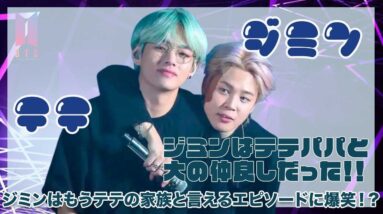 【BTS ジミン テテ】ジミンはテテパパと大の仲良しだった！！ジミンはもうテテの家族の一人？