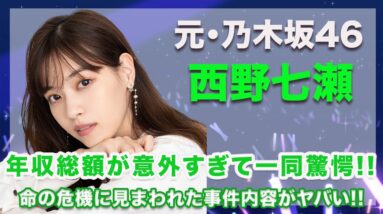 元・乃木坂46・西野七瀬の年収総額が意外すぎてヤバい...！命の危機に見舞われた凄惨な事件内容が衝撃的すぎた...！