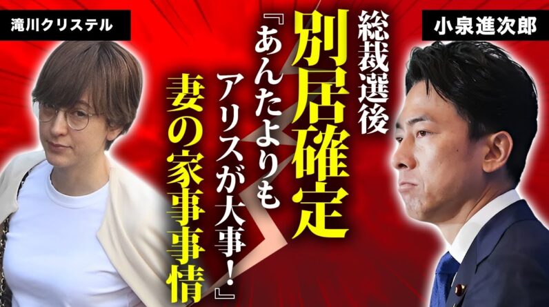 小泉進次郎が首相になれば妻・滝川クリステルと"別居"確定の真相...夫の立場が"愛犬以下"と言われる結婚生活に言葉を失う...『次期総理大臣』の政治家が不満を吐露した妻の家事事情がヤバい...